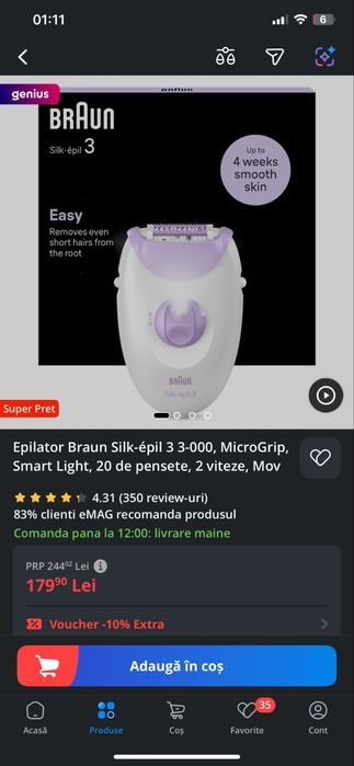 Epilator Braun.