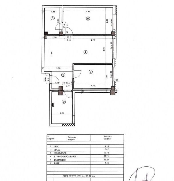 Apartament 3 camere, 2 bai, 67.50 mp, garaj, Optimus Vivo
