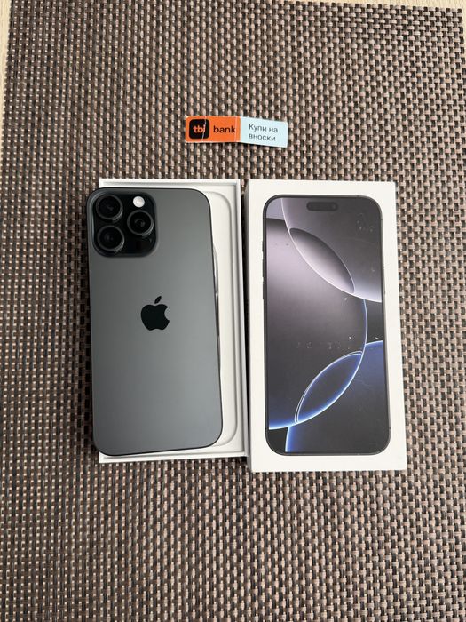 КАТО НОВ! 512Gb*ЛИЗИНГ* iPhone 16 Pro Max Blac Titanium 96% БАТЕРИЯ