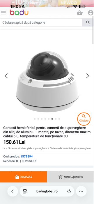 Camera supraveghere 4k retea AI Hanwha Pnd-A6081RV Vandal Dome