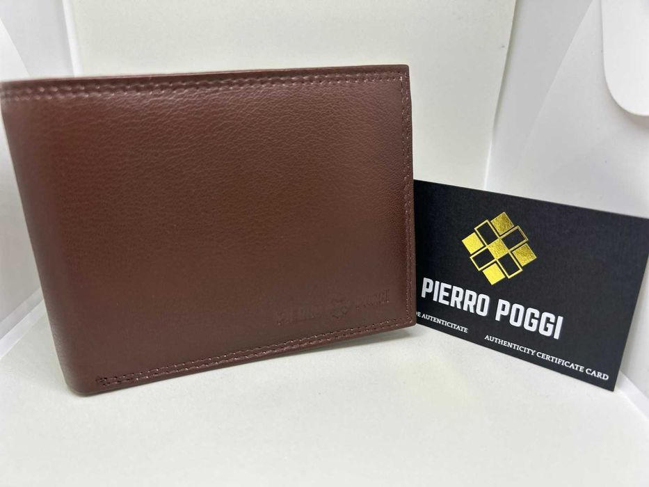 Мъжки кафяв портфейл Pierro Poggi