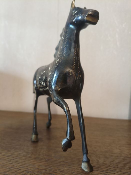 Конь винтаж бронза 23см
