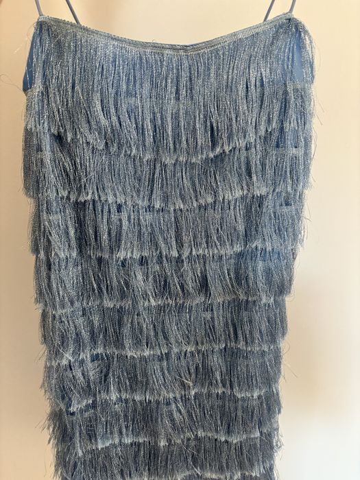 Синя рокля ресни Zara XS