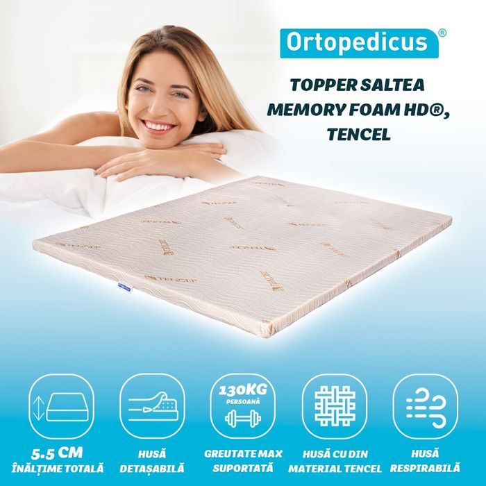 Topper Saltea Memory 5 cmTencel, 170 x 200 cm
