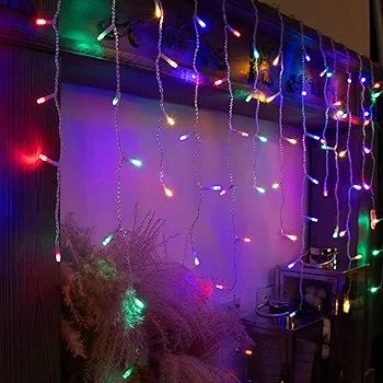 12метра Висящи Коледни Лампи Завеса