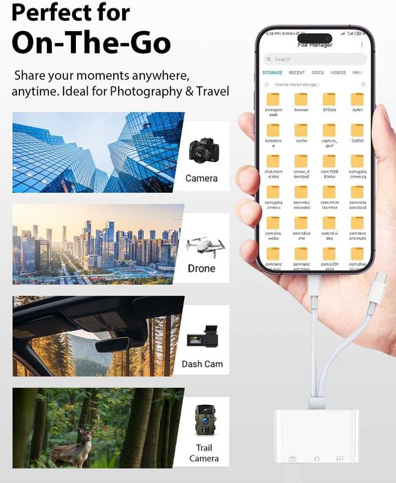 3-в-1 Lightning + USB C към Jack адаптер