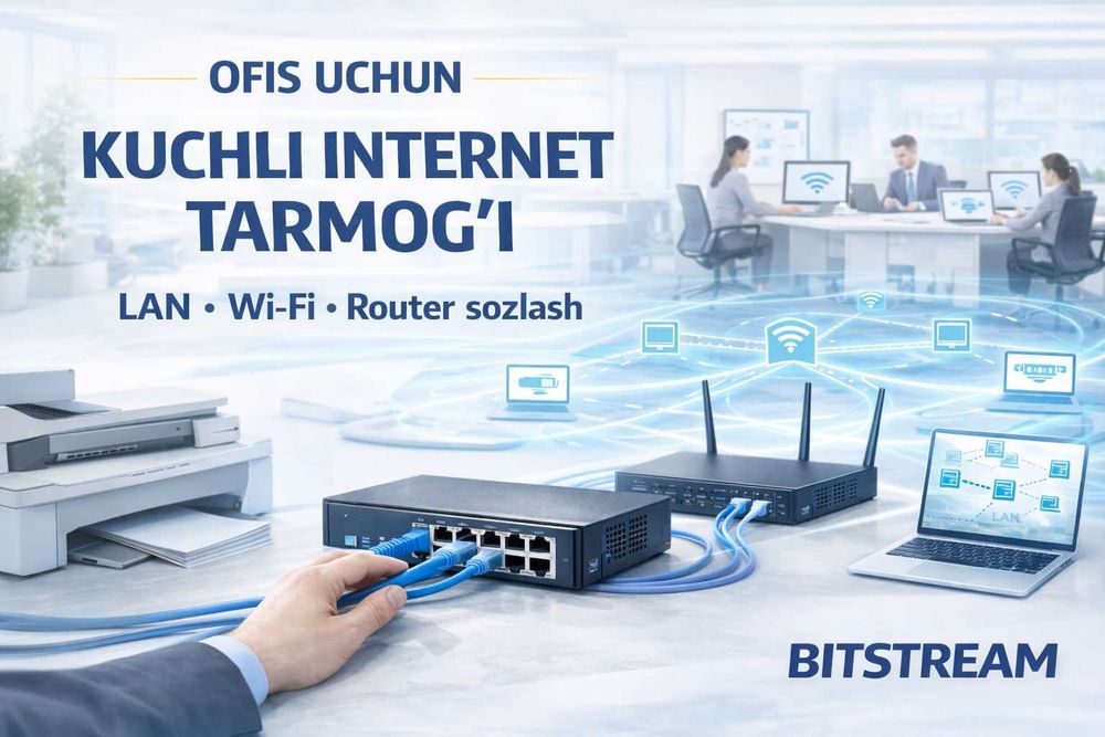 Kompyuter tarmog‘i o‘rnatish | Set o'rnatish | Ofis LAN tarmoq