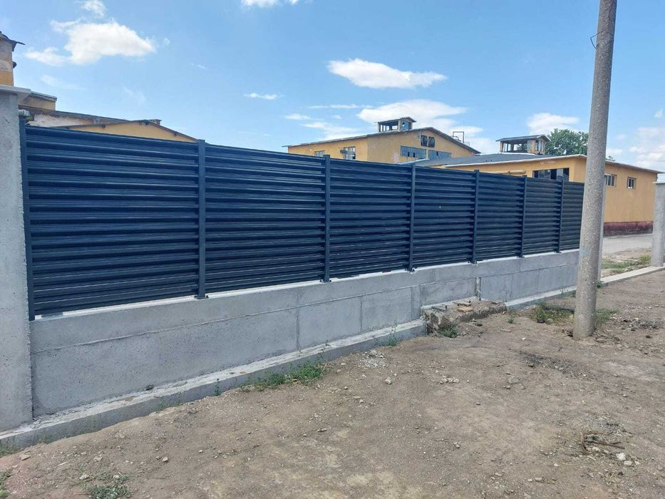 Ограда от ламели, 3D пана, ограда имитация на трева