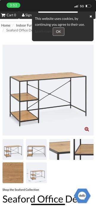 Письменный стол дерево/метал