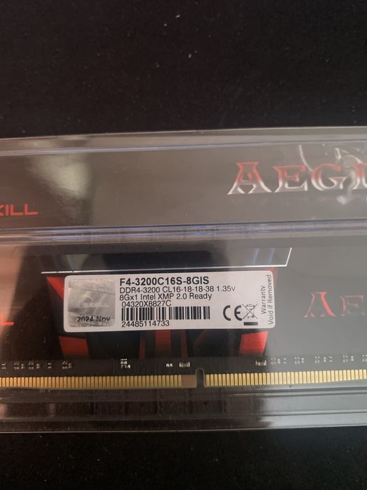RAM (ОЗУ) 8GBx1 DDR4 3200 G.SKILL Aegis