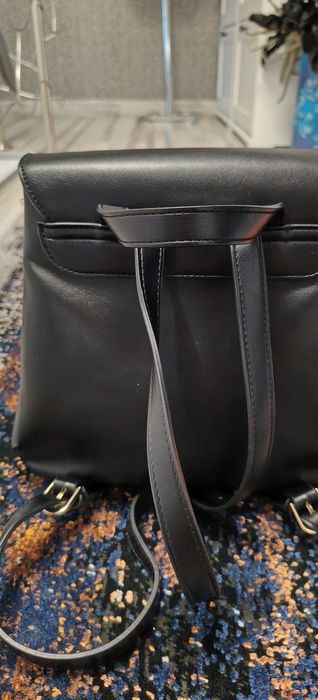 Rucsac Valentino, negru, piele ecologica