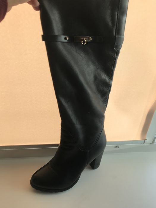 Сапоги кожанные зимние