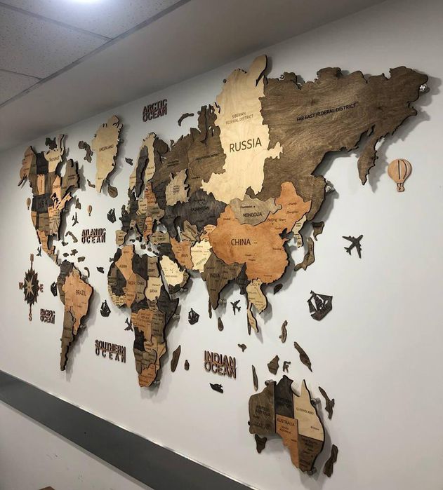 Интерьерная карта мира