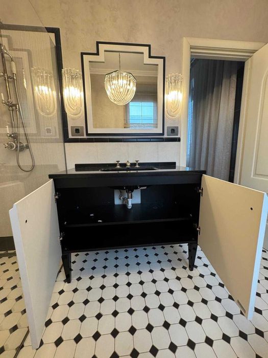 Lavoar granit, baterie, masca si oglinda marca Devon & Devon