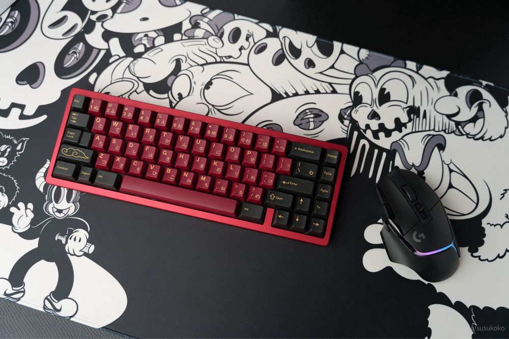 Кейкапы GMK Red Samurai kit 1800 Keycaps Key caps Кей капы для клавы