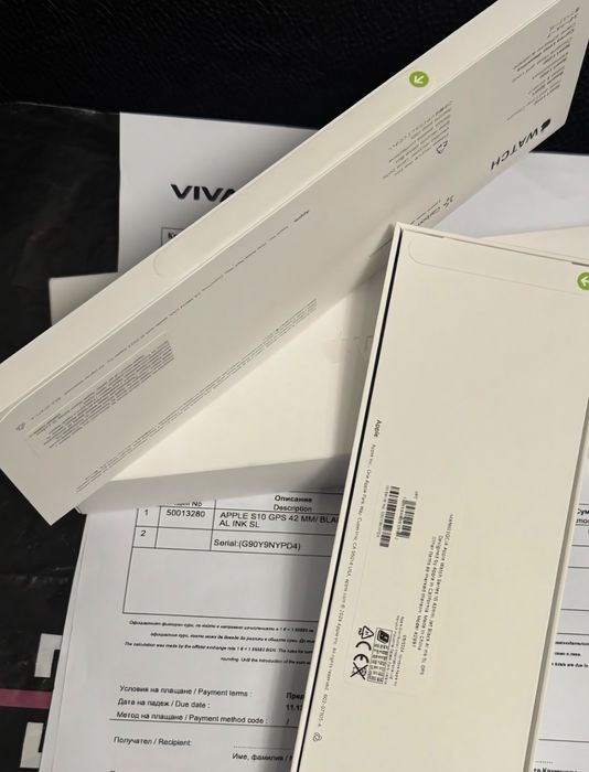 ЗАПЕЧАТАН 42mm Apple watch 10 Bluetooth Vivacom Гаранция 2г. Jet Black