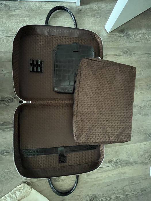 Geanta de laptop Montblanc Black Croc