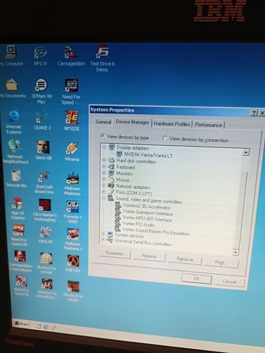 PC Retro Pentium II MMX / Voodoo 2 / Aureal Vortex / Quantum Fireball