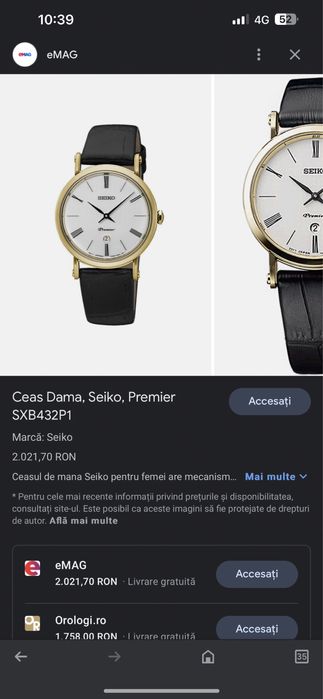 Ceas Seiko Premier