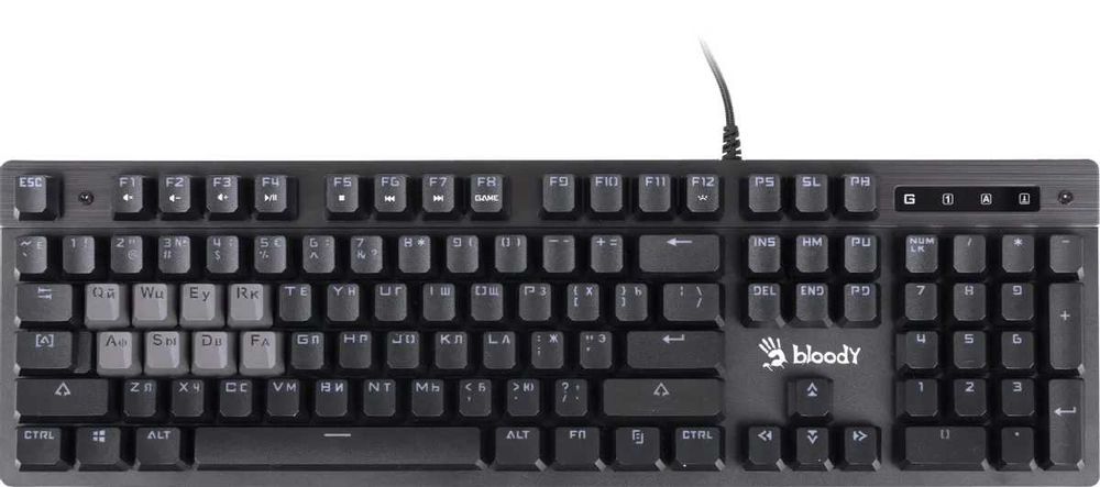 Проводная механическо-мембранная игровая клавиатура Bloody B500N +/