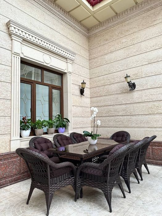 Ратан стол стул холати янги 8кишилик