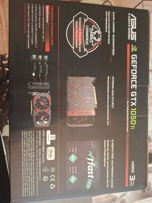 Видео карта ASUS Geforce GTX 1050Ti 4GB