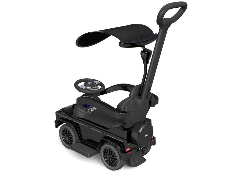 Masinuta premergator pt copii 2 in 1 Mercedes G350d cu parasolar Black
