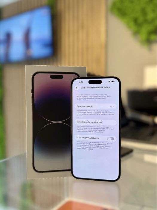 **ATS GSM**iPhone 14  Pro Max 128GB Purple/Baterie95%/Fact+Gar 12 luni