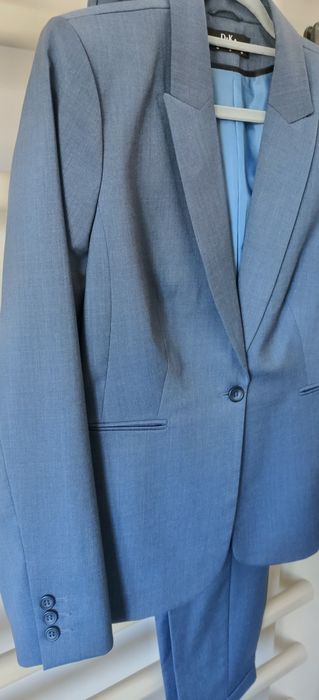 Costum office Dika cu pantaloni albastru deschis