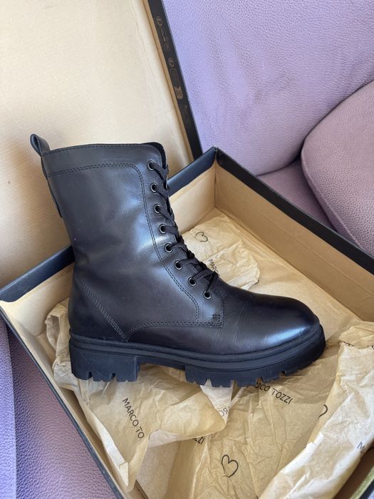зимние ботинки б/у 36/36,5 размер, Marco Tozzi