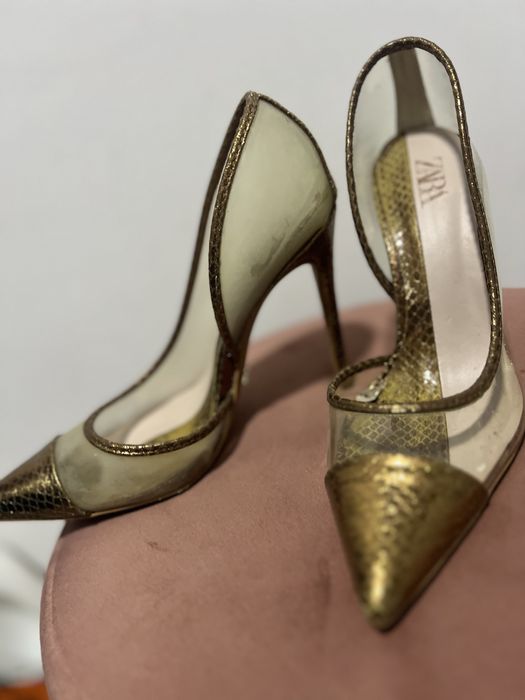 Pantofi Zara aurii