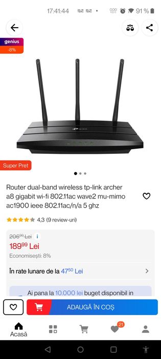Router TP-Link 3T3R Atheros
