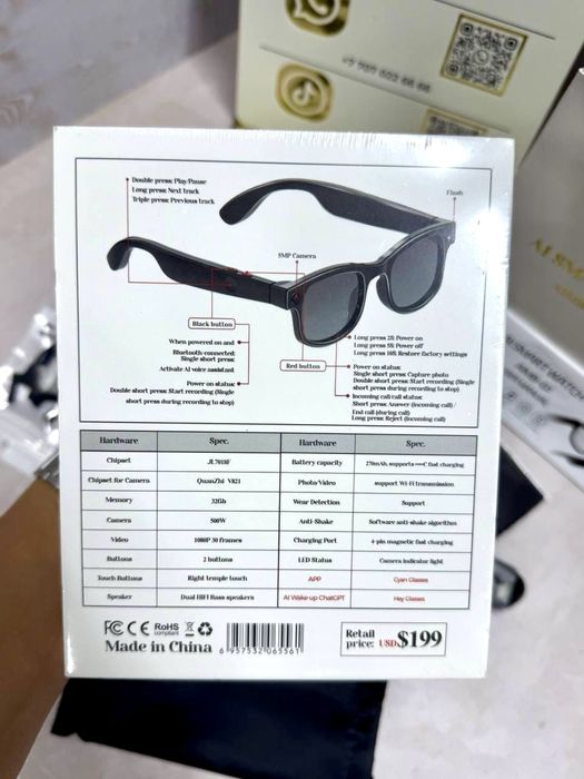 Камера очки Ai smart