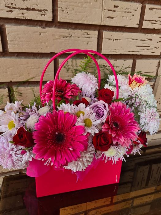 Букеты в сумочках