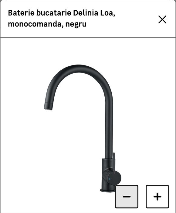 Baterie bucatarie Delinia Loa , negru