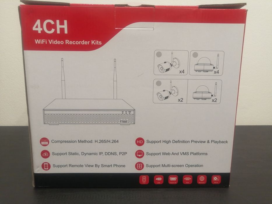 Wi-Fi Cams Kit Longse комплект видеонаблюдение NVR+4CHBullet IP камери