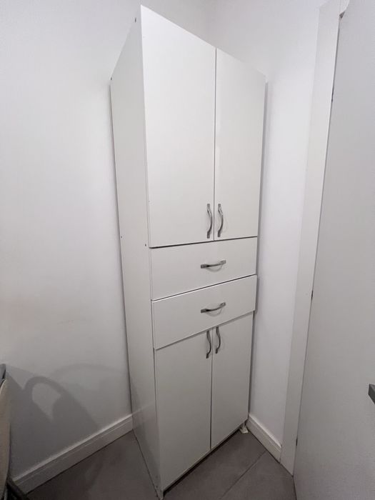 Dulap alb din lemn cu 4 sertare