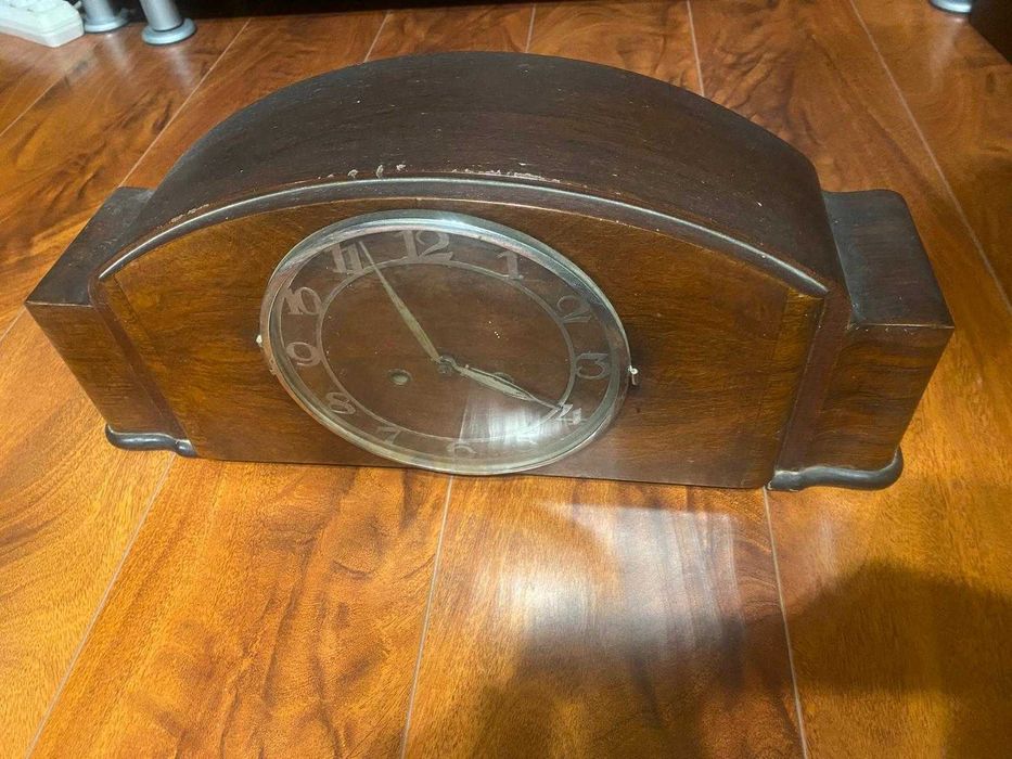 Ceas pendul semineu mecanic lemn