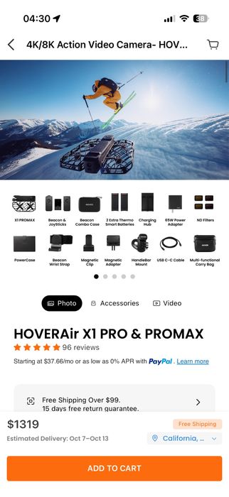 Vând Drona HOVER Air X1 PROMAX  , drona selfie