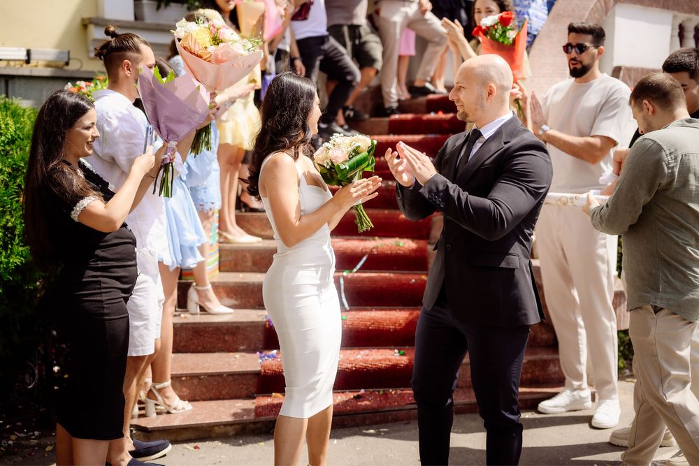 Rochie scurta de mireasă