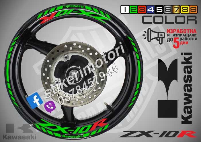 Кантове и надписи за джанти Kawasaki Ninja Versus ZX-R ER-F ER-N ZR-S