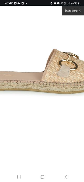 Papuci eleganți vacanță Fericelli piele rafie