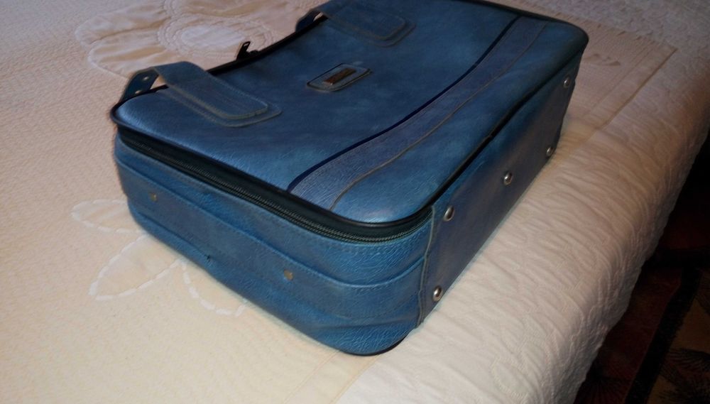 Куфар естествена кожа - Марко Поло син Marco Polo Suitcase