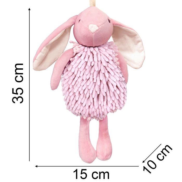 2в1 Голямо плюшено Зайче– Играчка и Кърпа за Ръце