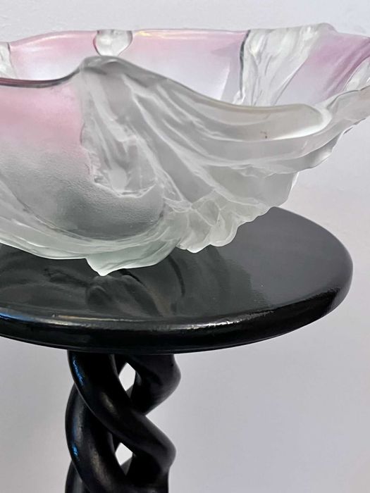 Fructiera centru de masa bibelou Walther & Sohne W GERMANIA roses cristal bizonat vechi