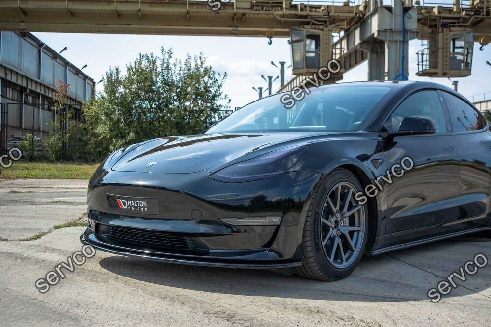 Prelungire splitter bara fata Tesla Model 3 2017- v1 - Maxton Design