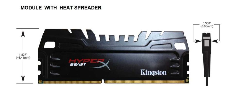 memorie ram desktop 16GB 2x8GB HyperX Beast 16GB, DDR3, 2400MHz