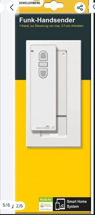 Schellenberg 20015 Transmițător manual radio 1 canal Alb
Descriere
Mai