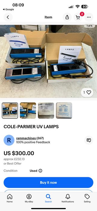 Lampa UV de mana Cole Parmer USA profesionala de laborator profi