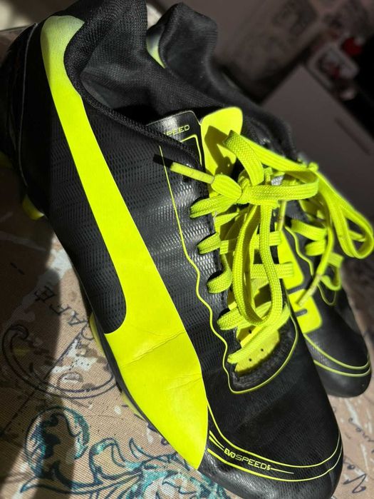 Бутонки Puma Evospeed черно/зелени Размер 35